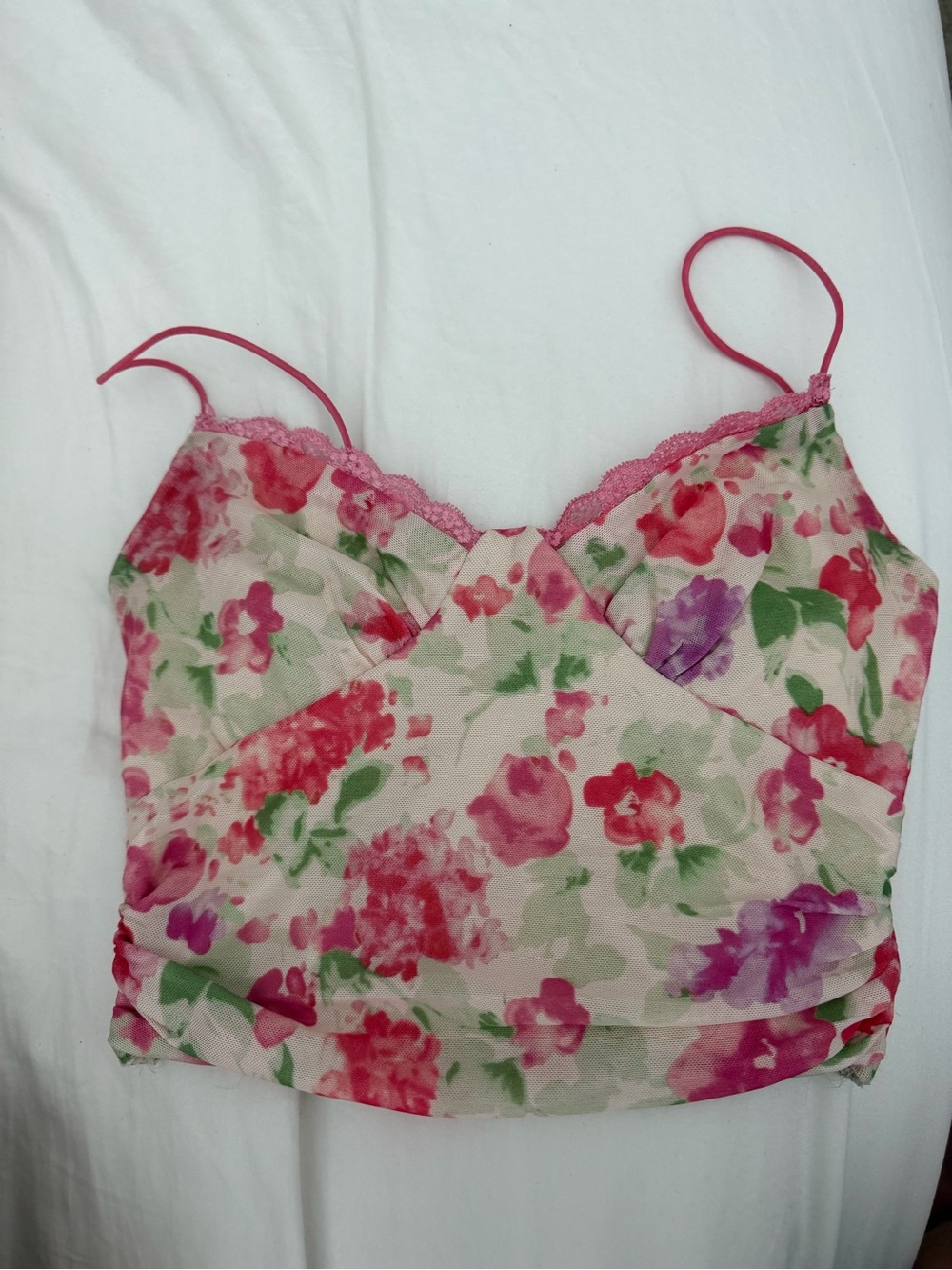 Princess Polly Floral-Trim Cami